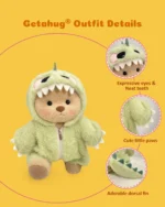Furry Dino Bear | Handmade Jointed Teddy Bear Gift - Image 3