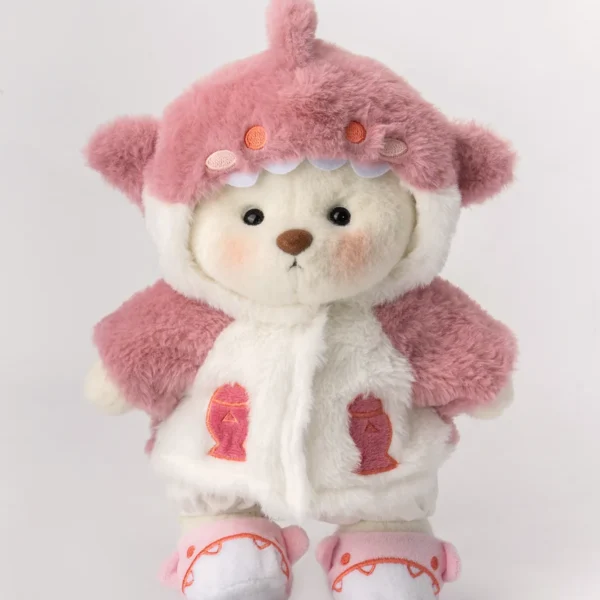 Fluffy Shark Bear | Handmade Jointed Teddy Bear Gift