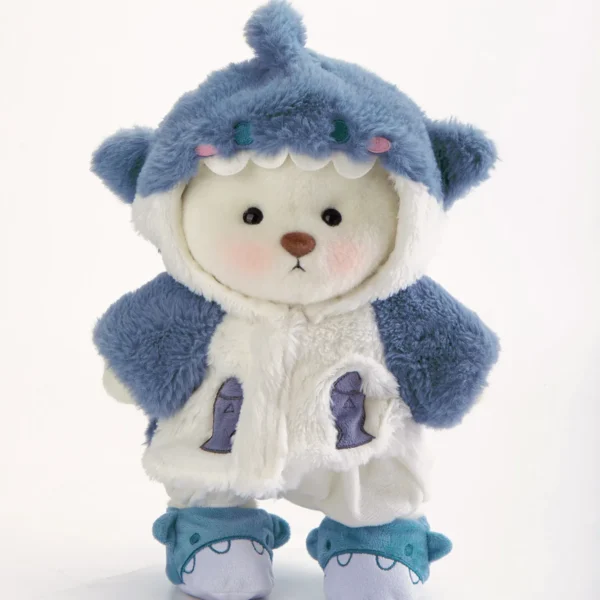 Fluffy Shark Bear | Handmade Jointed Teddy Bear Gift