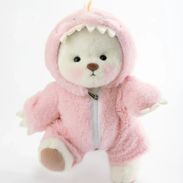 Furry Dino Bear | Handmade Jointed Stuffed Animal Gift